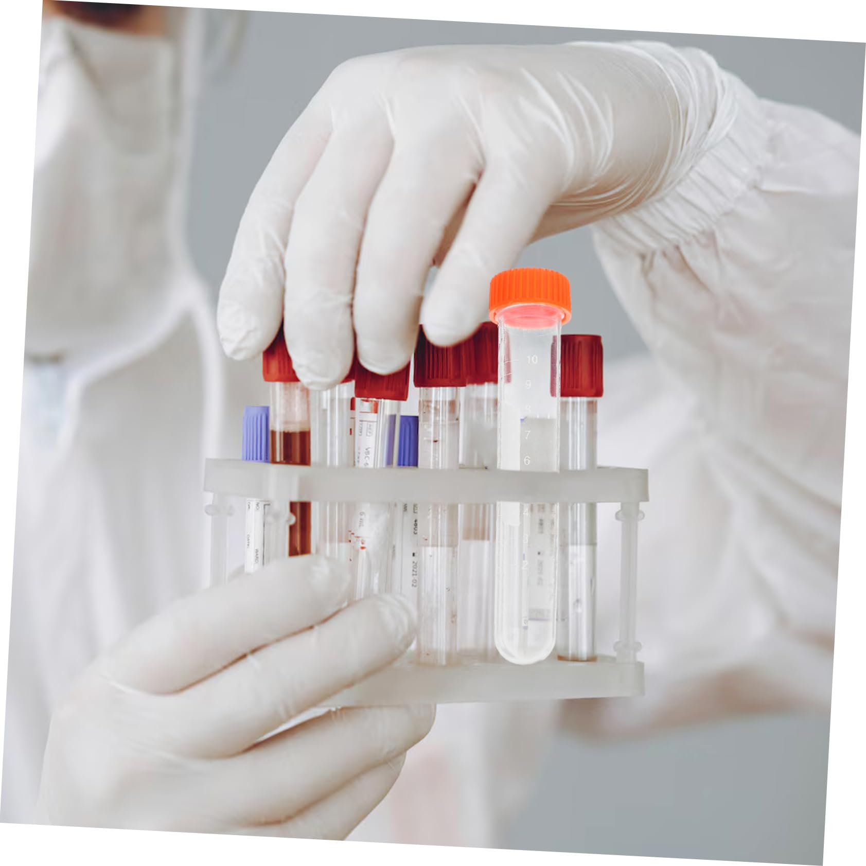 BELLIFFY 10ml Plastic Test Tube with Cap 20 Pieces Small Storage Bottles for Liquid Sample Vials