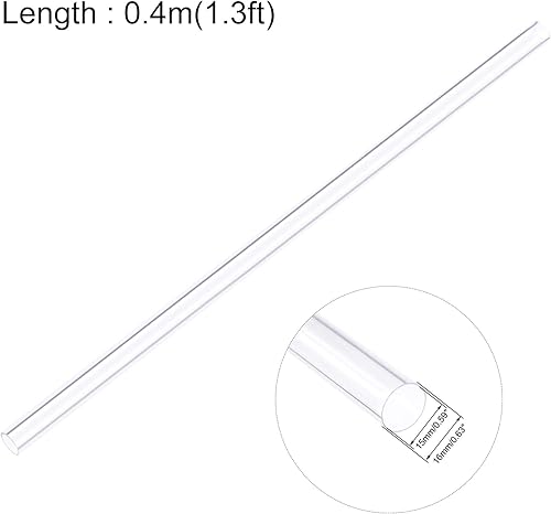 Miniatura 7 de uxcell Tubo de PVC rígido transparente de 1 316 "(30 mm) de diámetro interior x 1 14" (32 mm) x 1.3 pies tubo redondo