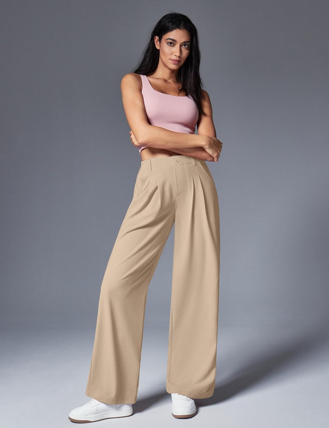 IUGA Waffle Knit Wide Leg Pants - Image 3