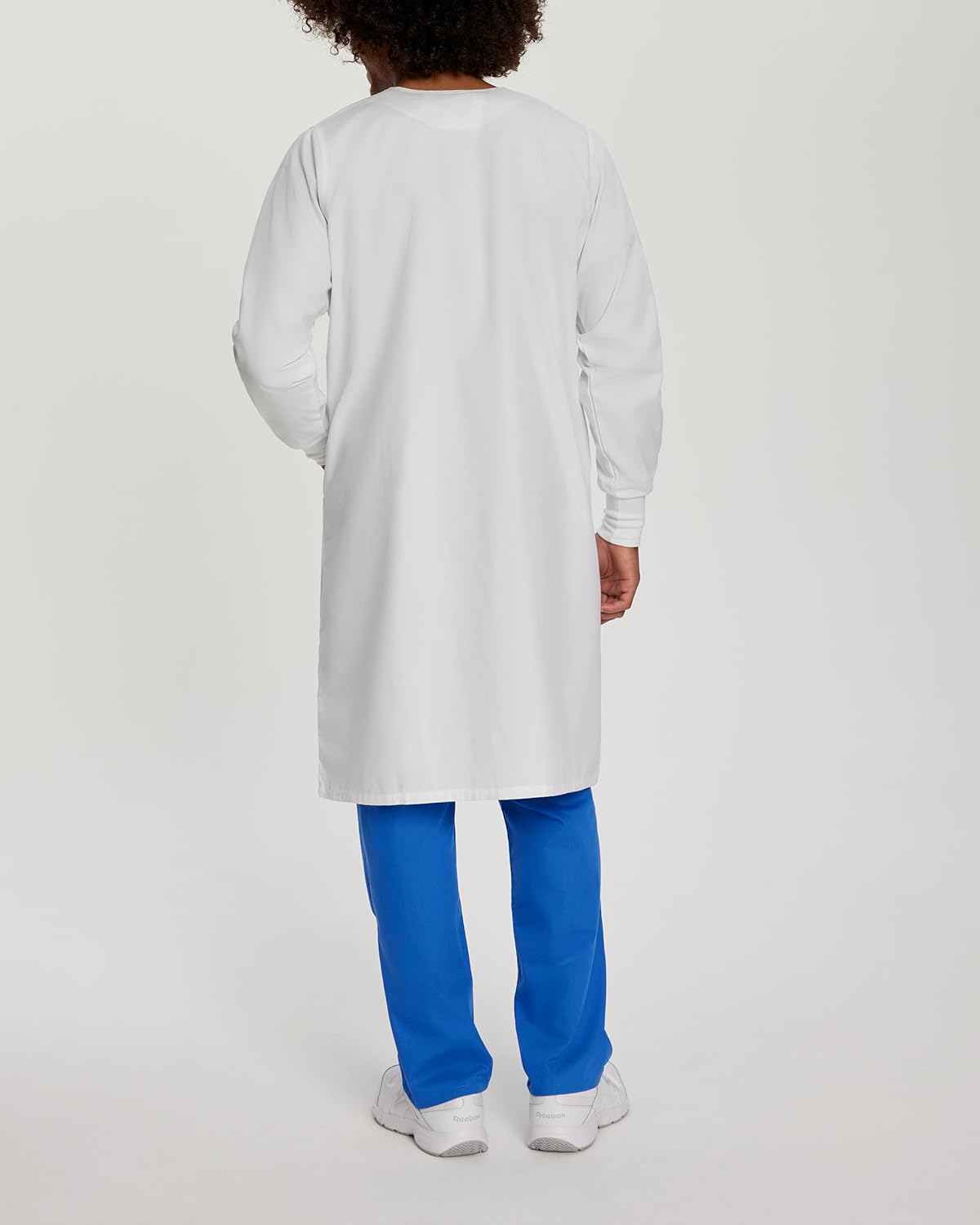 Landau Unisex Relaxed Fit 2-Pocket Full-Length Lab Coat with Snap Front 3178