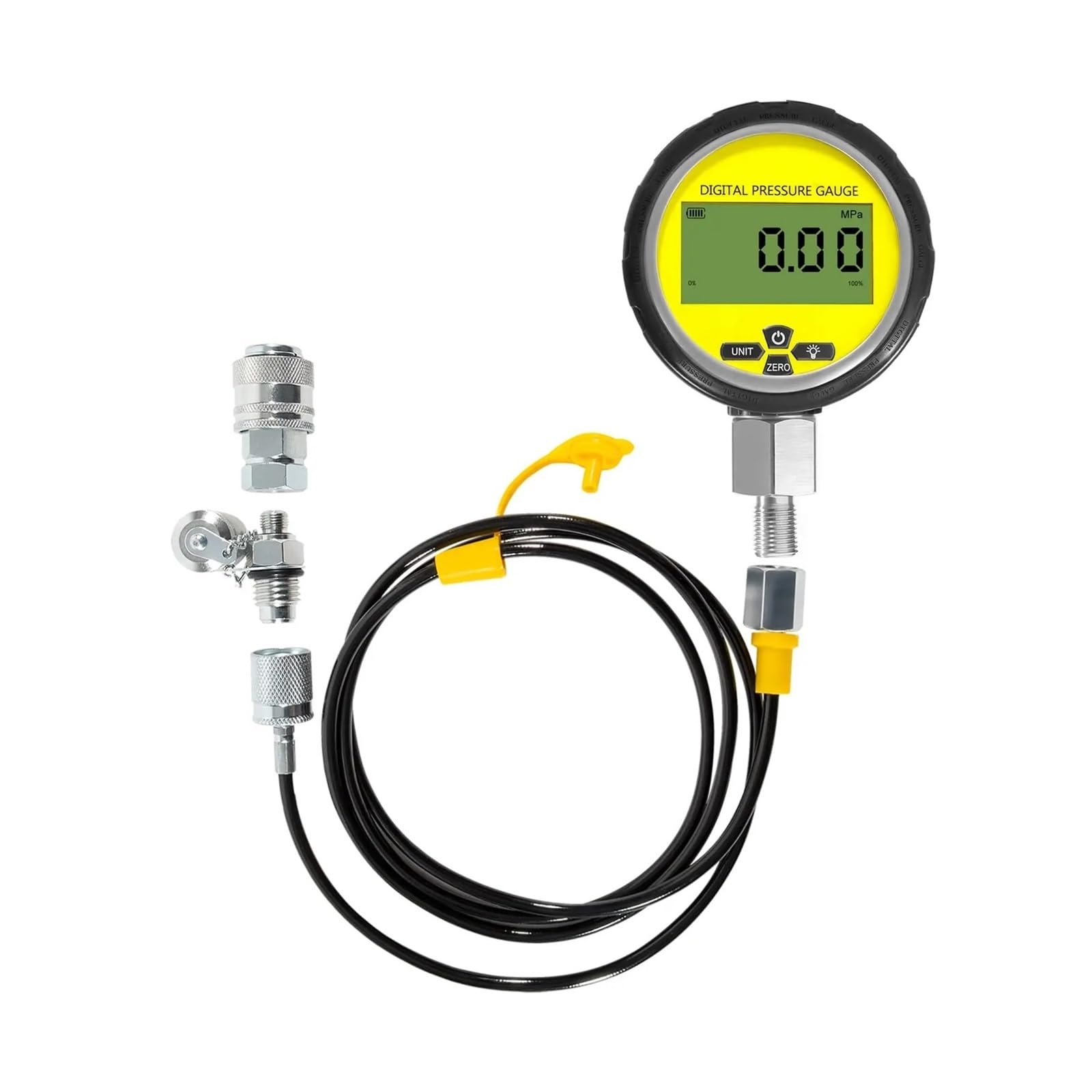 Manómetro, Probador del manómetro kit de acoplamiento la prueba presión hidráulica digital 10000PSI(70Mpa with hose)