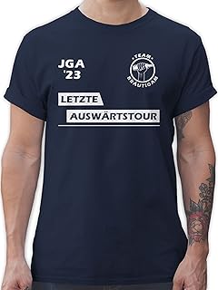 T-Shirt Herren - JGA Junggesellenabschied Männer - Letzte Auswärtstour Team Bräutigam - XL - Navy Blau - Shirt Men Tshirt ...