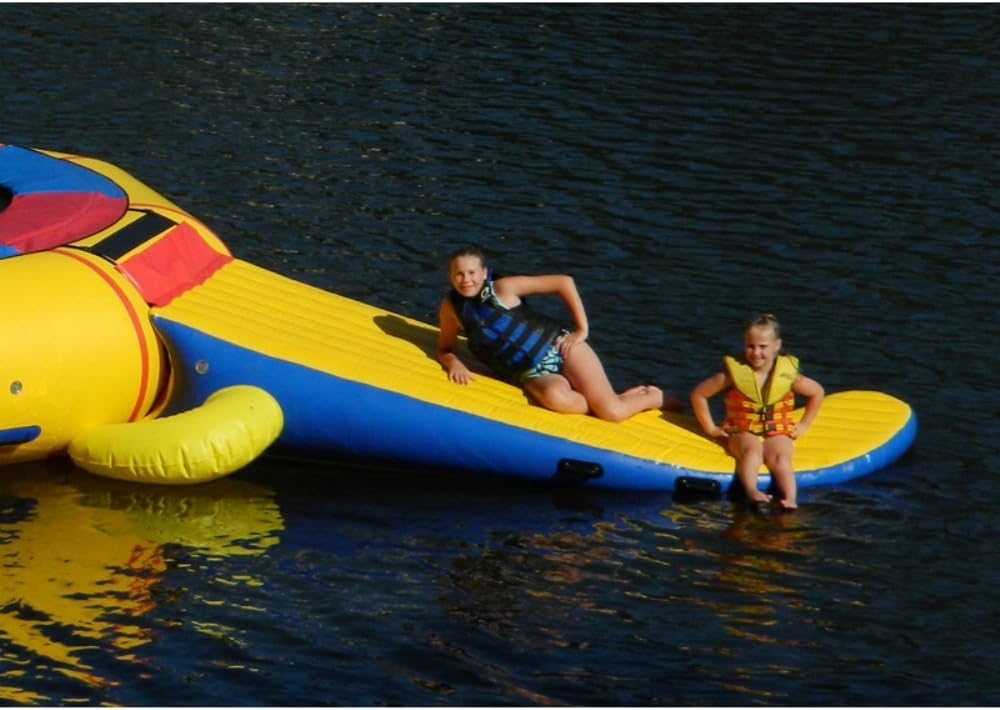 Island Hopper Gator Monster Tail Water Trampoline and Bouncer Attachment Slide