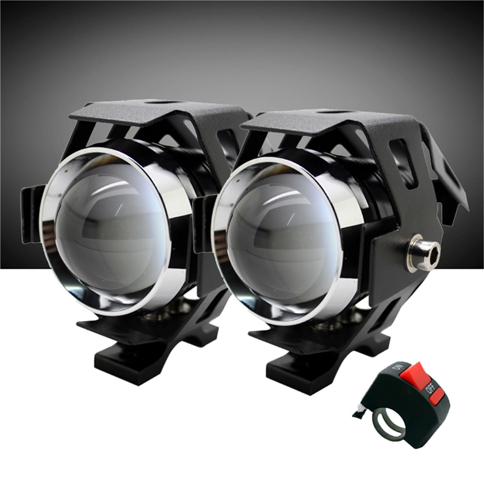 Moto Faro Anteriore 2 Pezzi/paia 3000LM Chip 3 Modalità Moto LED Luce Di Guida Faro U5 Motore Fendinebbia