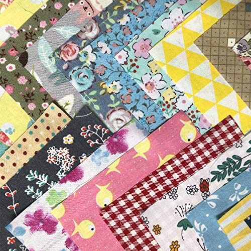 Gnognauq 200 pcs Fabric Squares Sheets Patchwork Craft Cotton Quilting Fabric Bundles DIY Patchwork Crafts with with Different Patterns for Crafts (10cmx10cm)
