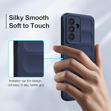 Rongep Samsung Galaxy A56 için Kılıf Matte-Blue Rugged Koruyucu Kalın Yapılı Kamera Yükseltili A 56 Kılıf İçi Süet Dokulu Darbe Emici ve Kayma Önleyici Özellikli Galaxy A56 Koruyucu Kılıf (Lacivert)