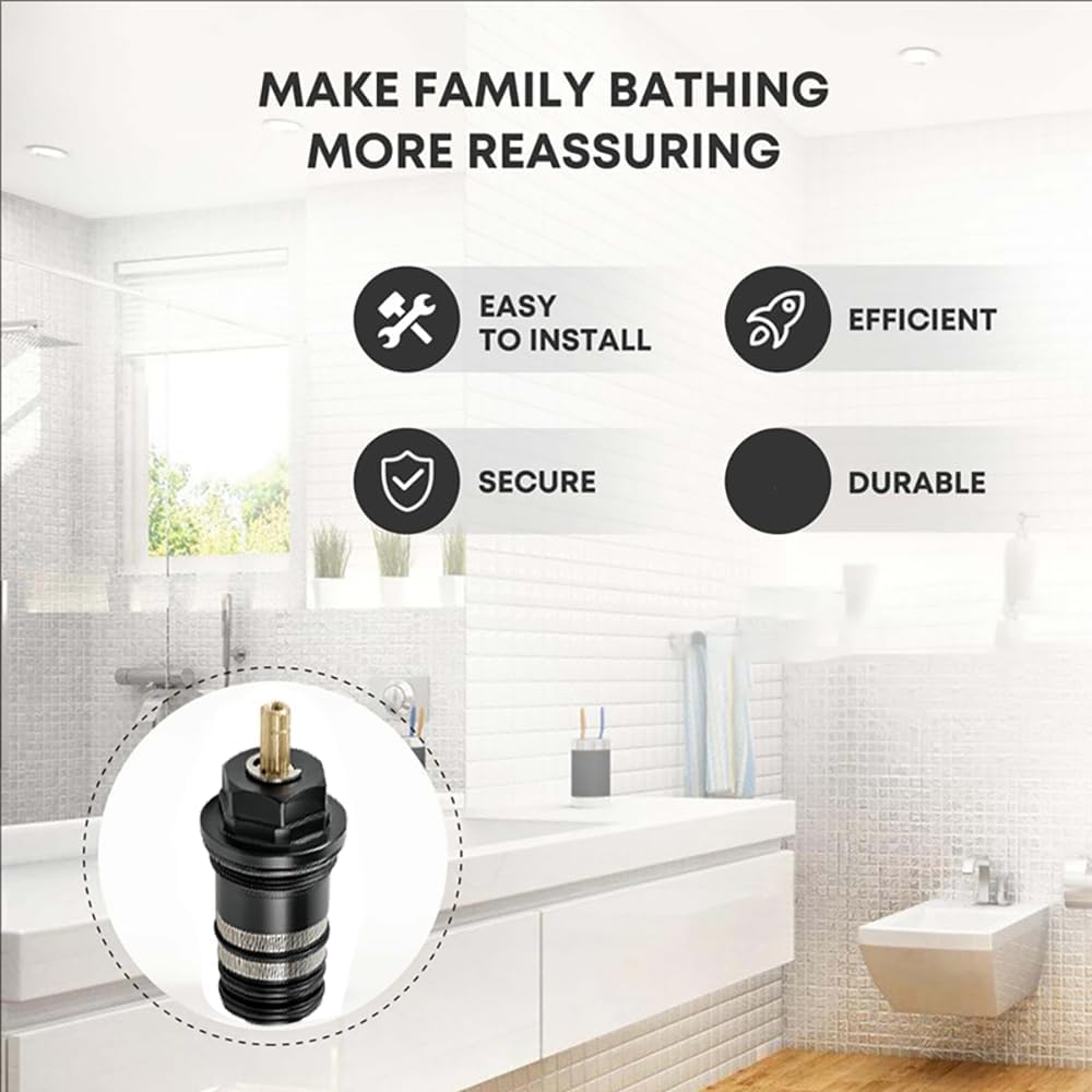 Cartouche Thermostatique,94282000 Thermostats à tiroir,cartouche thermostatique douche,Thermostats à tiroir en laiton,Raccords thermostatiques à tiroir,Durable,Convient à pour Hansgrohe