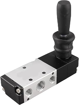 G1/8 Air Manual Valve,5 Port 3 Position Pneumatic Hand Lever Valve Switch 00.8Mpa,for Controlling Air Pressure and Direction4H230-08