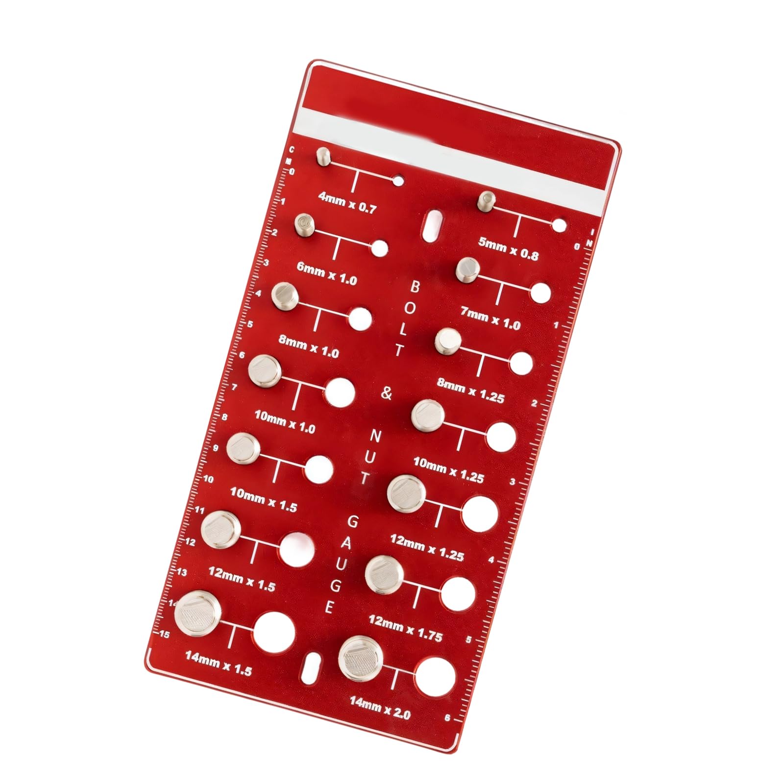 Simple to Use Aluminum Thread Detector for Metric Screws Fasteners and Bolts Featuring Sturdy Build Thread Measuring Tool