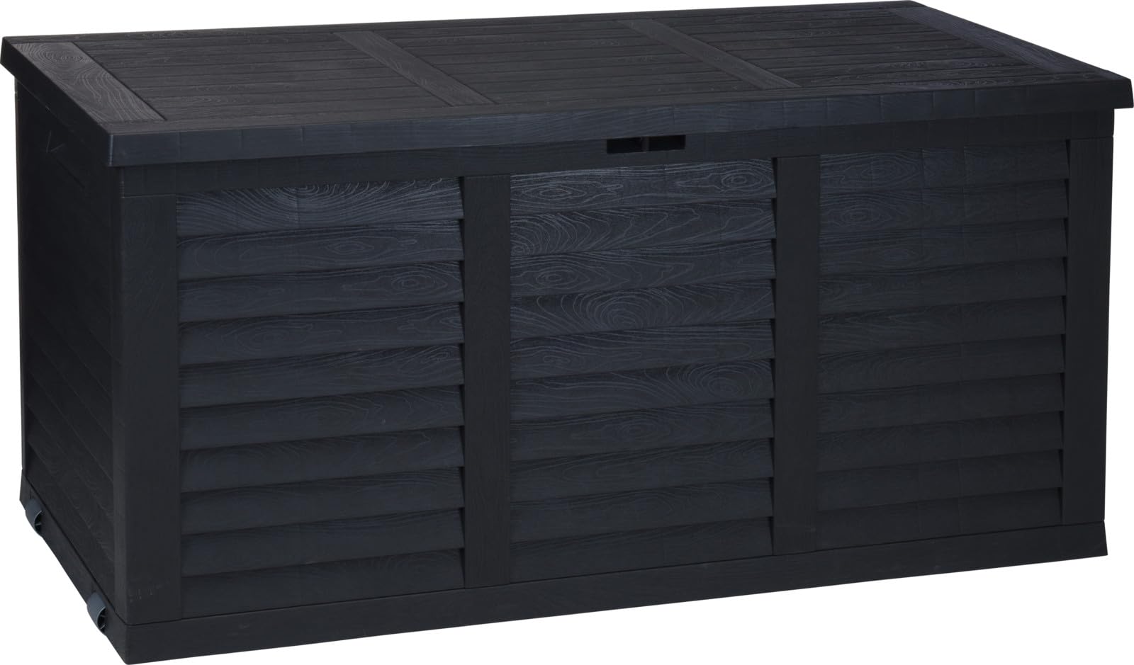 Muddy Hands 300 Litre Outdoor Storage Box - Large Waterproof Plastic Garden Chest with Hinged Lid & Wheels for Patio Cushions, Tools & Toys