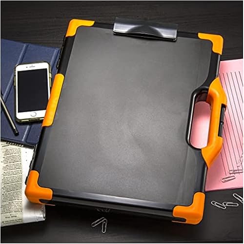 Miniatura 17 de Caja de almacenamiento tipo portapapeles para cargar todo, tamaño carta/oficio de Officemate OIC, Negro y gris