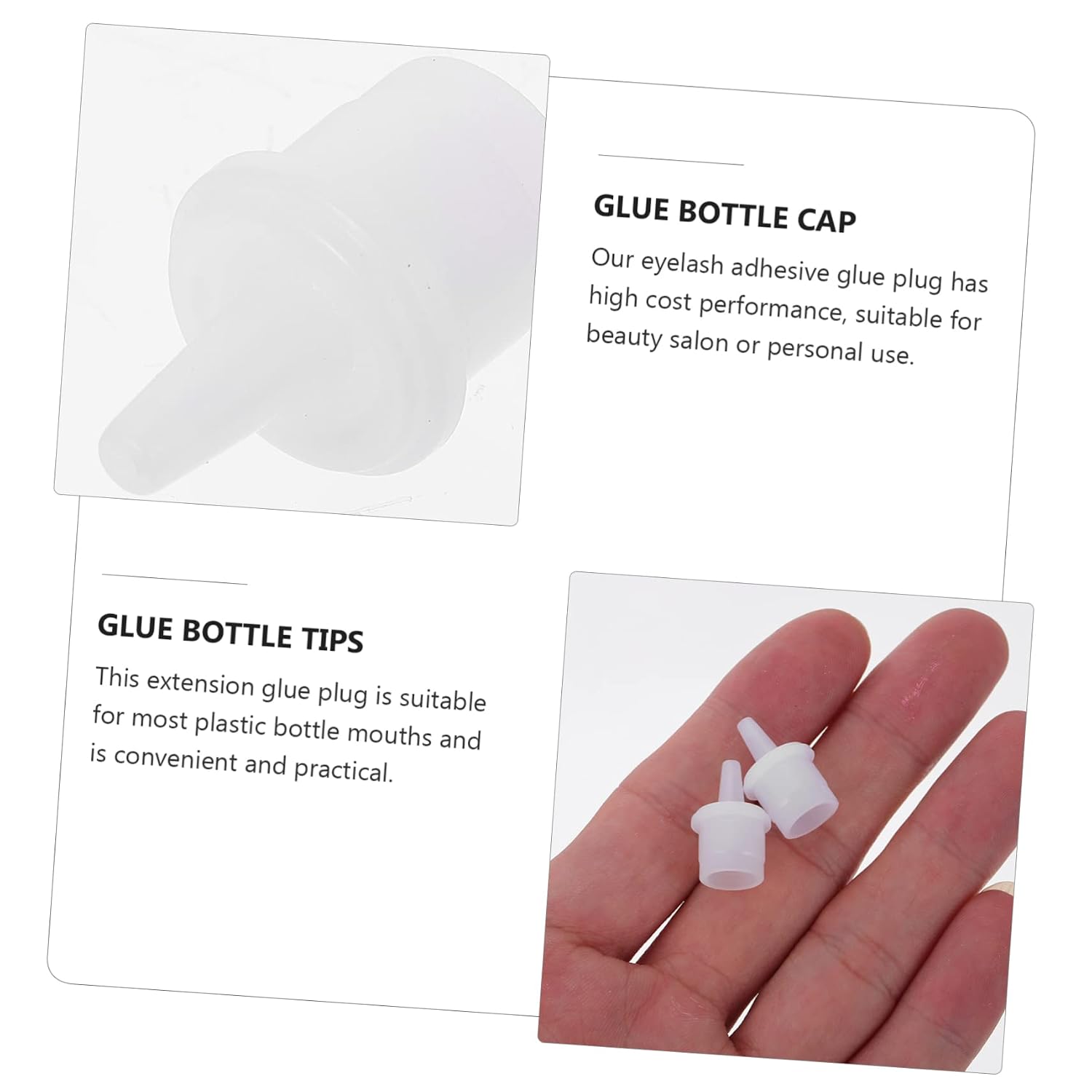 FRCOLOR 300pcs Eyelash Extension Replacement Nozzles Bottle Tips for Efficient Use Prevents Clogging Essential Accessory for Lash Applications