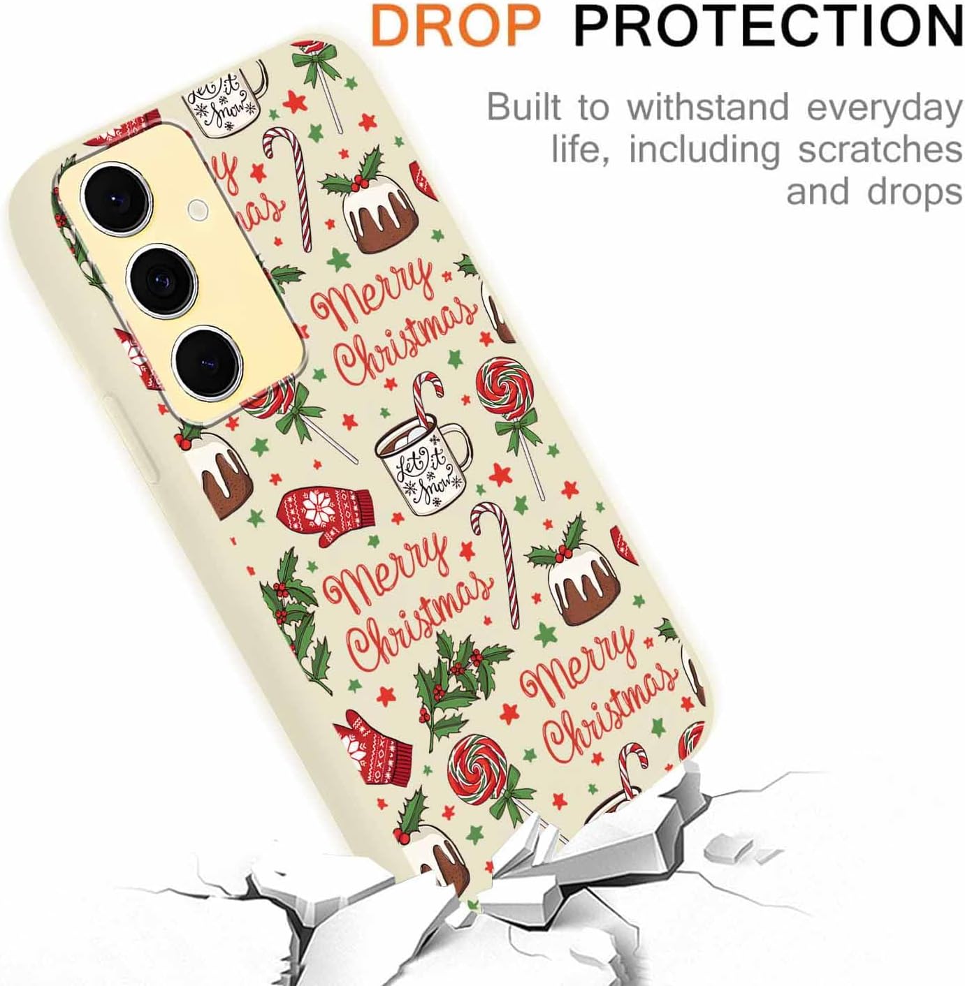 2 Pack Christmas Candy Phone Case for Samsung Galaxy S24 FE 6.7" image 4