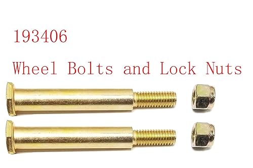 Miniatura 2 de Paquete de 4 pernos de rueda y tuercas de bloqueo 193406 para Cub Cadet Craftsman Husqvarna reemplaza 193406 532193406 137644 184219 532137644