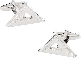 Cuff-Daddy Engineer Architect Measuring Ruler Triangle Cufflinks with Presentation Box
