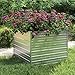 Produktbild Hochbeet Garten Schrank, Blumfeldt Hochbeet Garten-Hochbeet 100x100x77 cm Verzinkter Stahl Silber Hohe Stabilität für Garten/Terrasse/Balkon