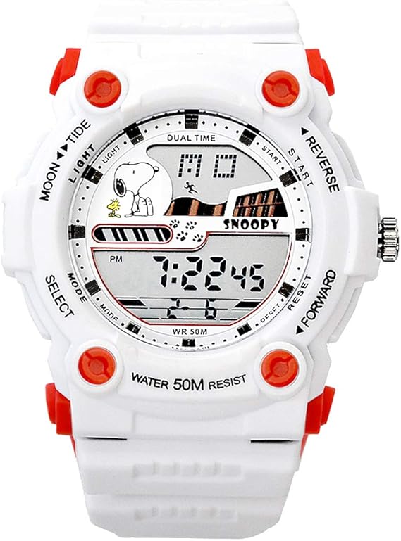 Amazon スヌーピー ホワイト レッド 文字盤 腕時計 時計 防水 ウオッチ 50m防水 並行輸入品 メンズ腕時計 腕時計 通販