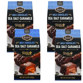 generic Private Selection Milk chocolate Sea Salt Caramel Kettle Cooked 6.8 oz Pack of 4, Big