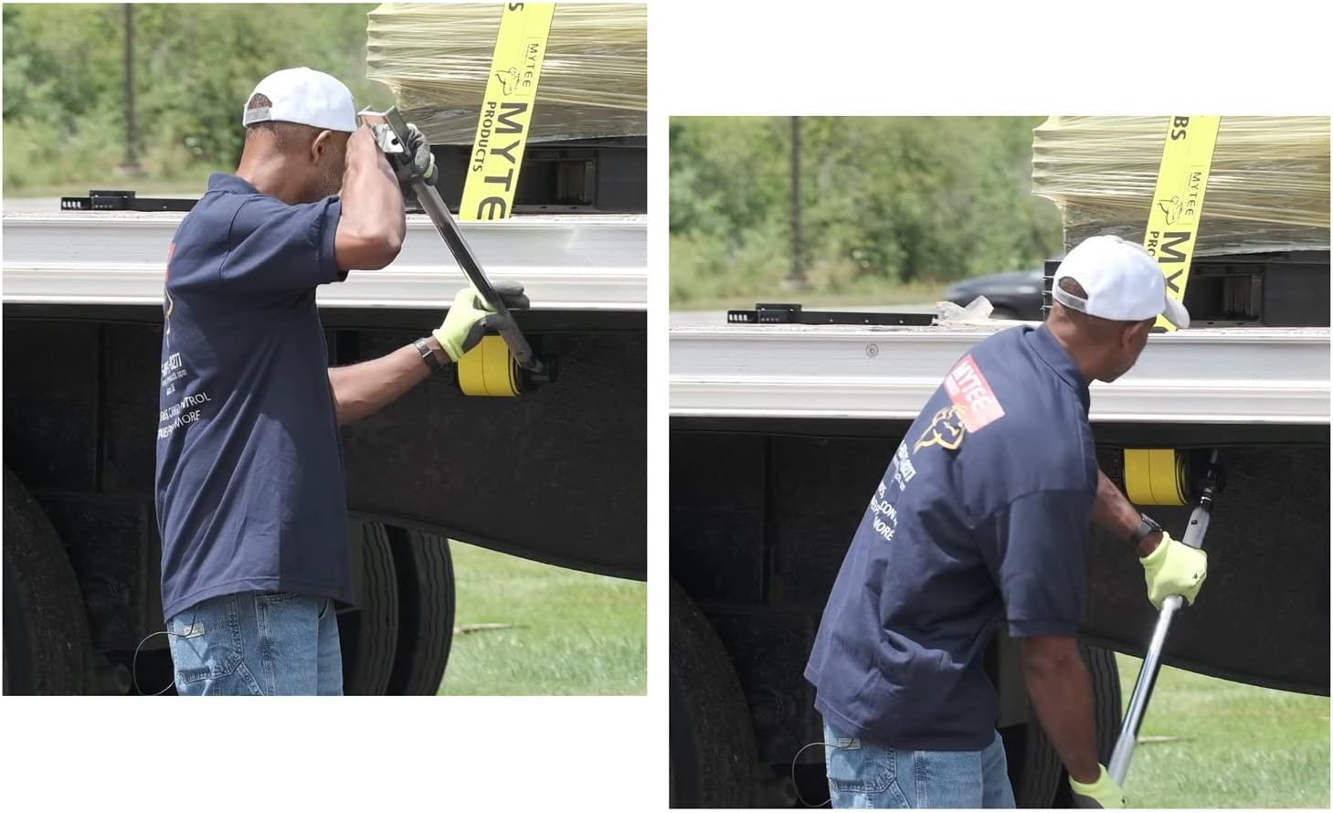 Mytee Products 39.5" Standard Ratcheting Winch Bar for Flatbed Trailer - Chrome Carbon-Steel Ratchet Winch Bar with Non-Slip Handle & Slip Resistant Tip for Secure Operation