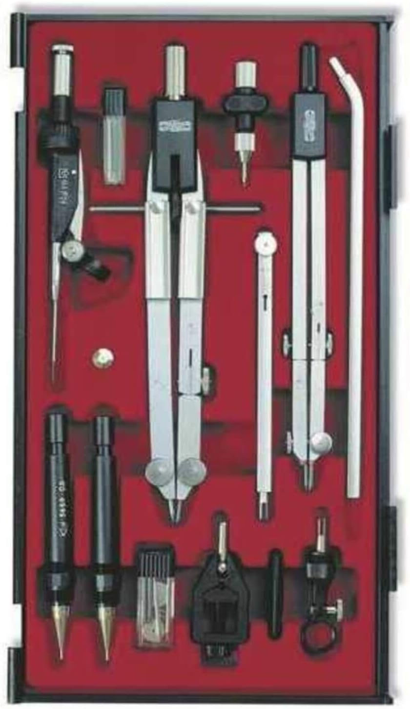 Koh-I-Noor Set Di Bussole 09452 – Compasso Geometrico Professionale Per Scuola E Ufficio