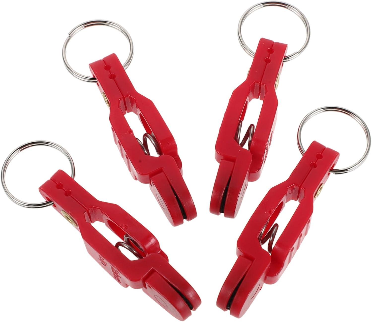 4pcs Heavy Duty Fishing Line Release Clips, Red Fast-Release Weighted Downrigger Clips for Saltwater Offshore Fishing, Ocean Trolling Line Tension Release Accessories