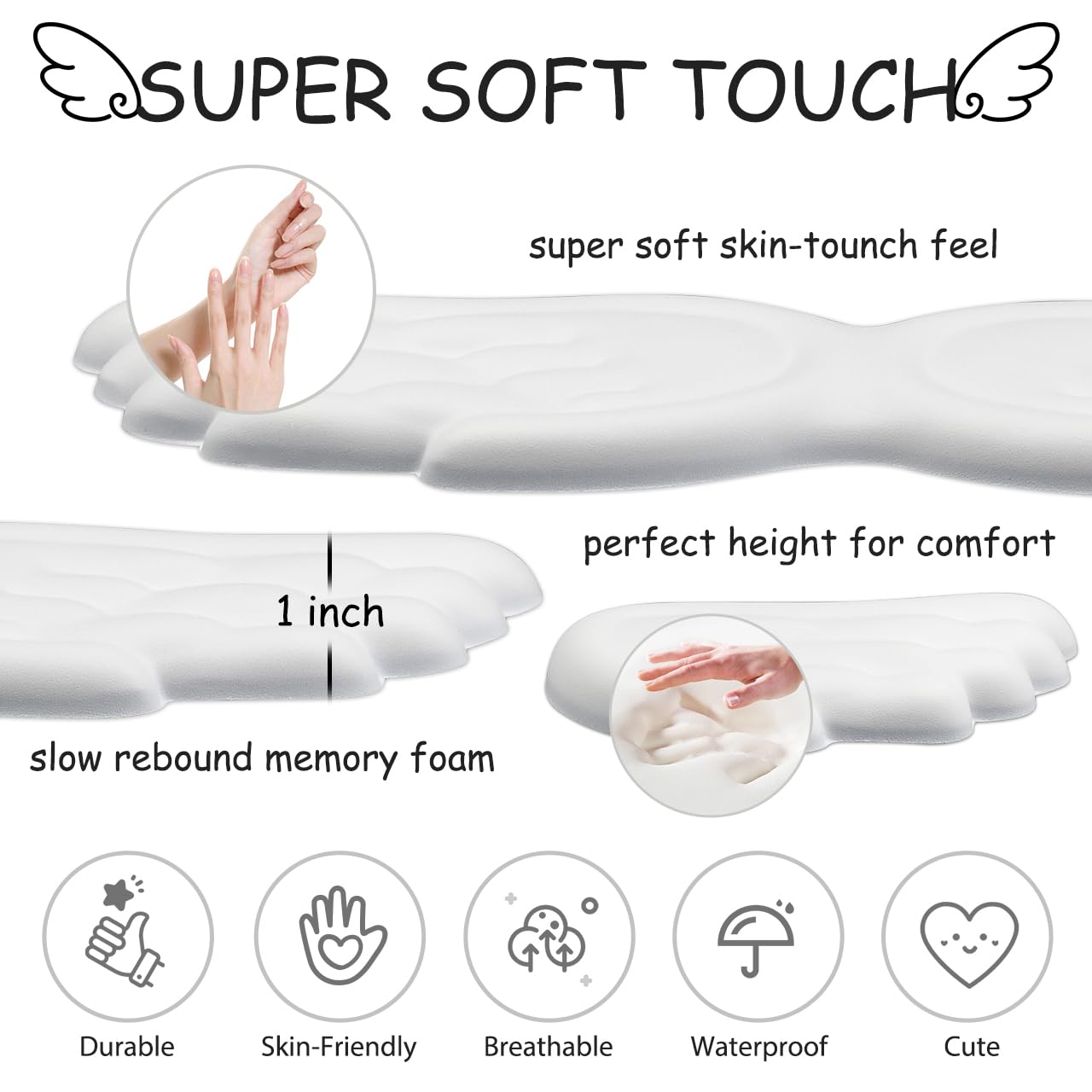 JIKIOU Angel Wing Wrist Rest - Ergonomic Comfort -3