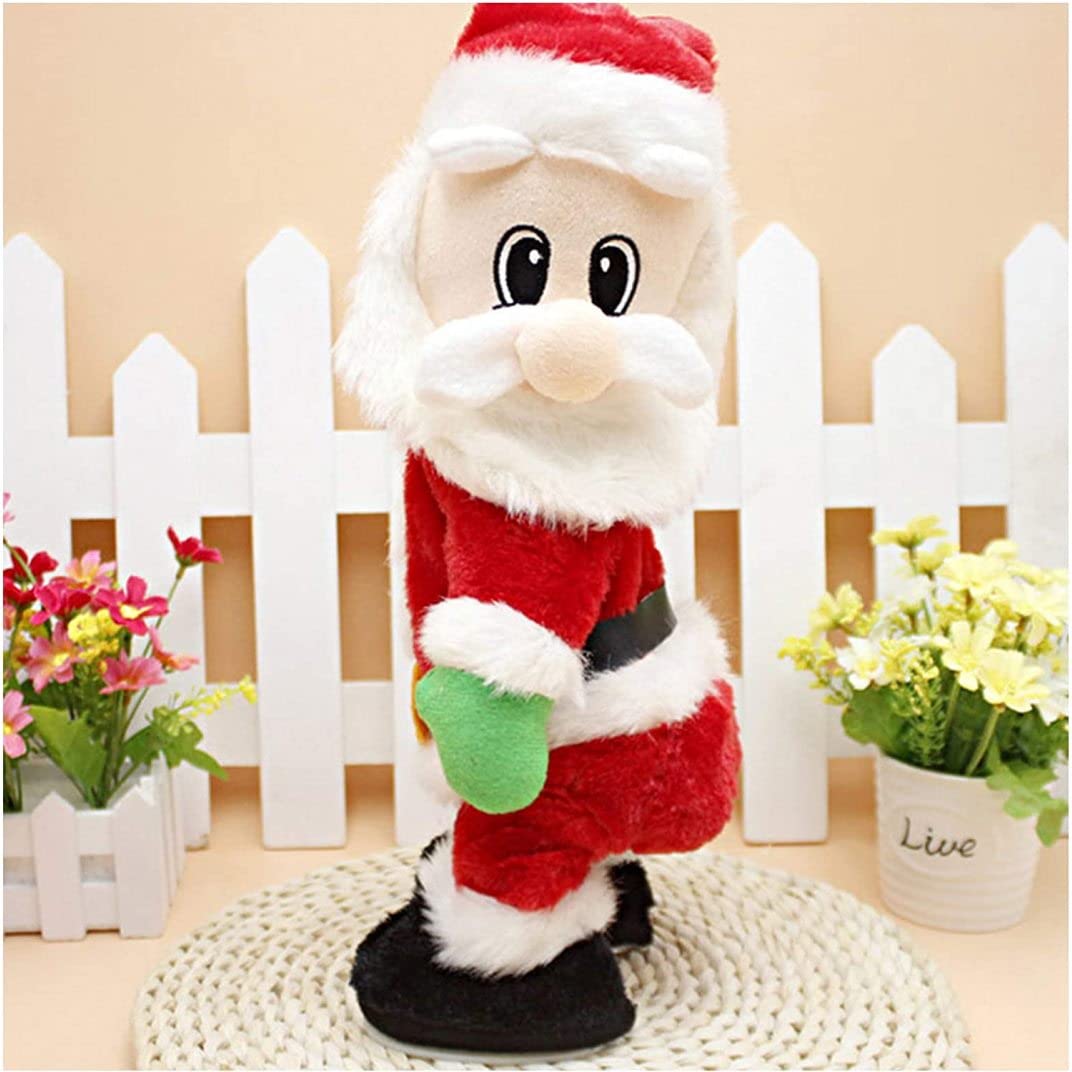 Figura Musicale Natalizia Animata con Babbo Natale