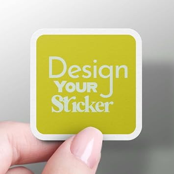 MC MOTOPARTS Custom Square Logo Stickers Labels Pack Photo Events Images Business Text Name Icon Personalized Packaging