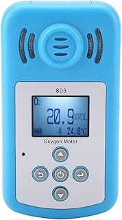 Concentrador de oxigênio, Deosdum Cilindro de Oxigênio 803 Azul Display Digital Detector de Vazamento de Gás de Oxigênio 10~50℃ Cilindro de Oxigênio Portátil