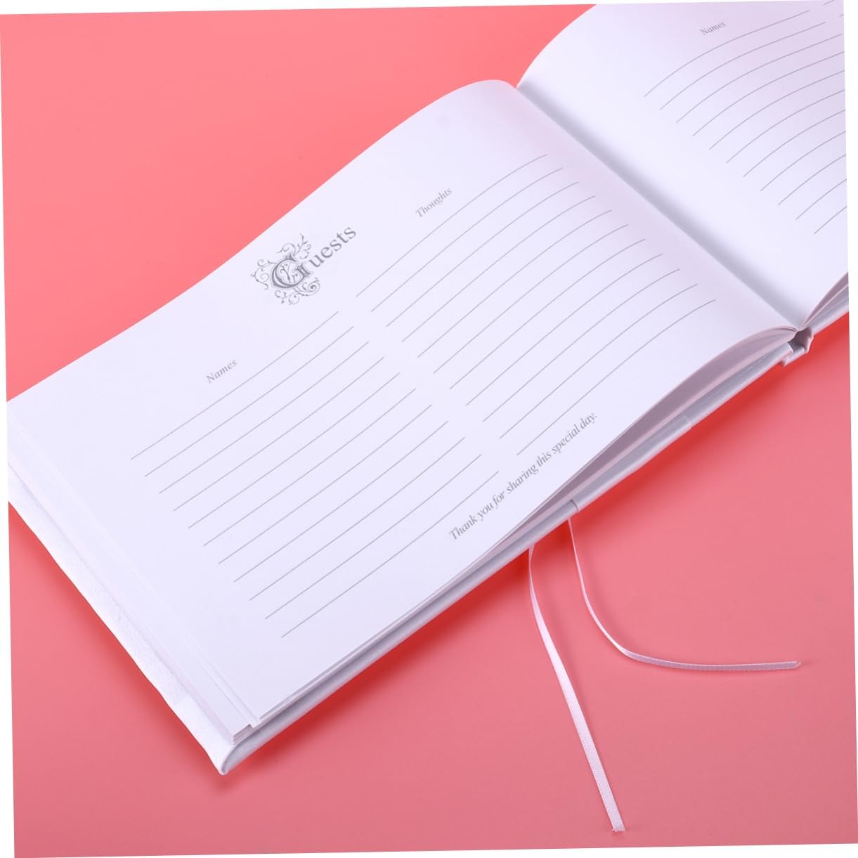 ABOOFAN Basket for Wedding Ring Pillow Basket Set Notebook and Pen Holder (Floral)