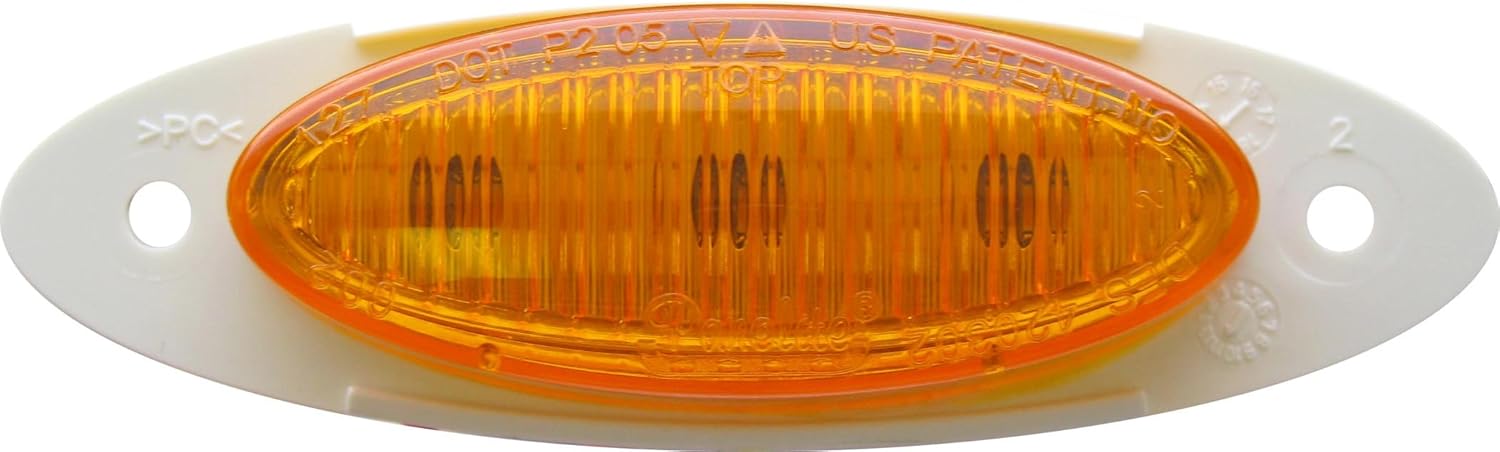 Optronics 00212713P M5 Series Lens 4" Sealed LED Clearance/Marker Light, Amber