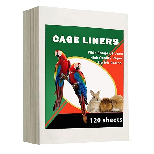 ZIQON 120 Pcs Bird Cage Liner Papers Big Size Cage