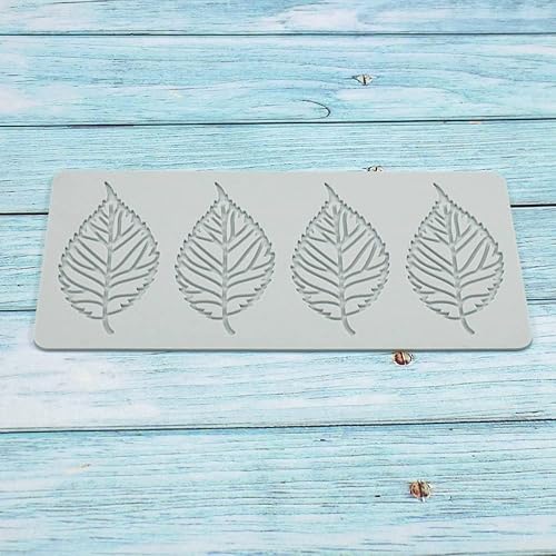 Miniatura 8 de Moldes de silicona de hojas huecas, moldes de chocolate con forma de corazón, geometría, molde de silicona 3D, molde de hojas de caramelo de