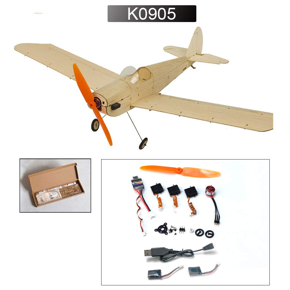 Dancing Wings Hobby Micro 3CH 460mm Spacewalker Remote Control Balsawood Laser Cut Plane for Adults (K0905)