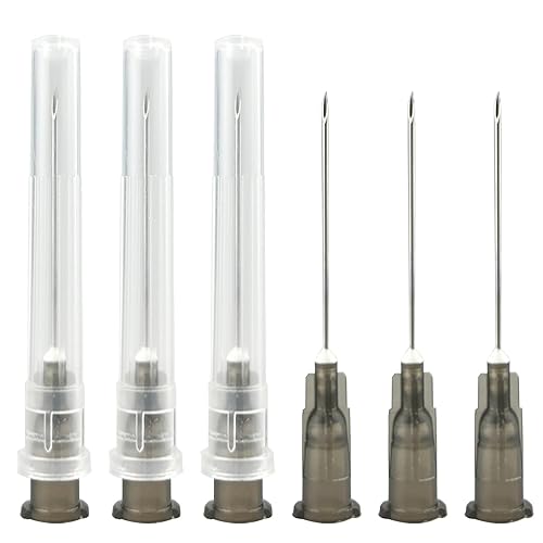 Miniatura 6 de 100 agujas dispensadoras de 30 Ga, paquete individual de accesorios de jeringa de inyección con bloqueo Luer, adecuado para rellenar líquidos,