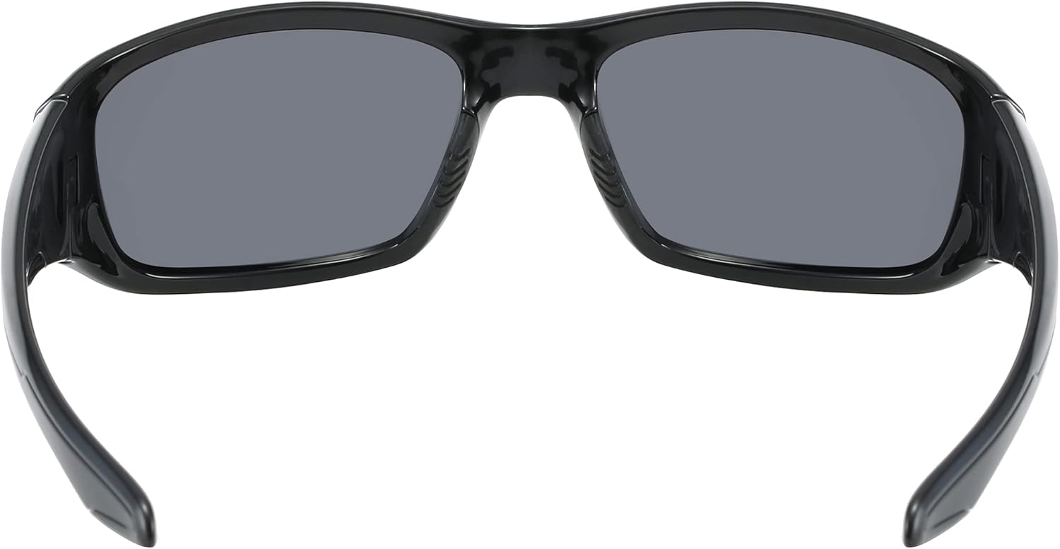 Command Polarized Sport Sunglasses with Full Matte Black Frame and Smoke Lens - Image 4