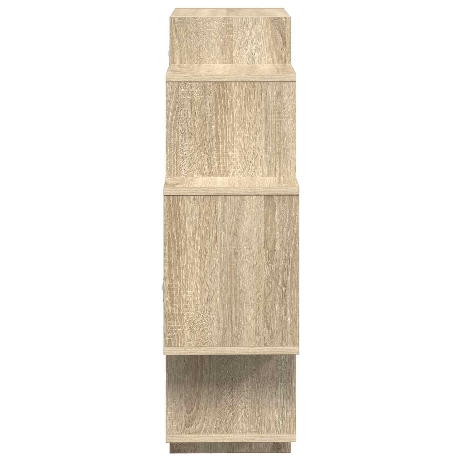 Regał ścienny dąb Sonoma z materiału drewnopochodnego 90 x 25 x 90 cm z 9 półkami, montowany na ścianie, regał wiszący do salonu, sypialni, biura, zajmuje mało miejsca, nowoczesne wzornictwo