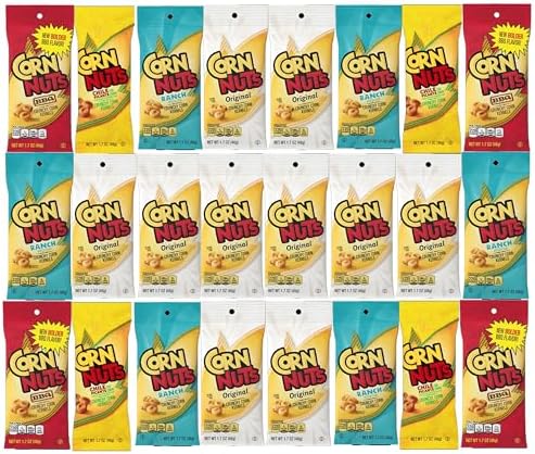 Corn Nuts Crunchy Corn Kernels Assortment - Bulk Variety Pack 24 Pack