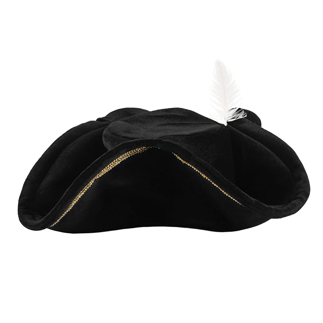 Foto 3 de 6 de Spooktacular Creations Buccaneer Tricornio Sombrero con Pluma