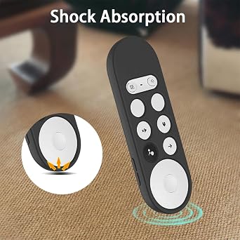 USTIYA Remote Case for Chromecast with Google TV Voice 4K HD Voice Control Cover (Black)