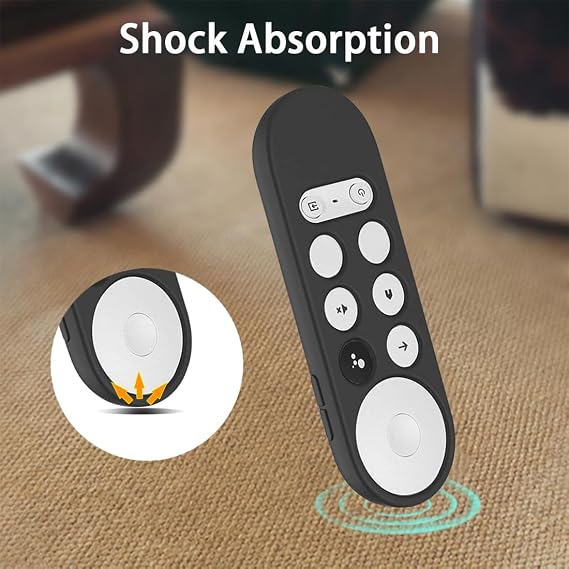 USTIYA Remote Case for Chromecast with Google TV Voice 4K HD Voice Control Cover (Black)
