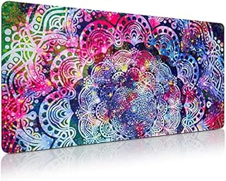 Acezeek Large Mouse Pad XXL, 31.5" x 15.7" Mandala Desk Mat Extended Gaming Mouse Pad with Non-Slip Rubber Bas, Waterproof Computer Keyboard Mousepads for Office, Home, Work, Game (Purple Mandala)