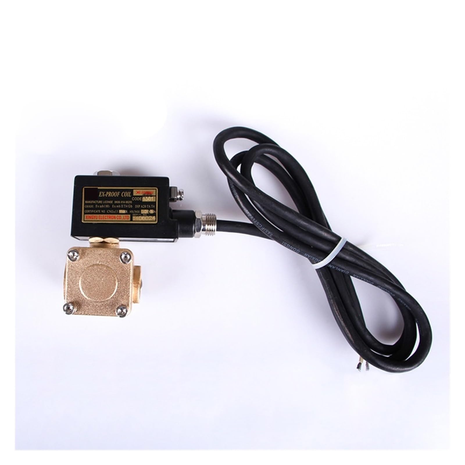 LNHHG DN8 High Pressure 16 Kg Explosion Proof Solenoid Valve Brass IP65 Normally Closed AC220 DC24V For Water Oil Air