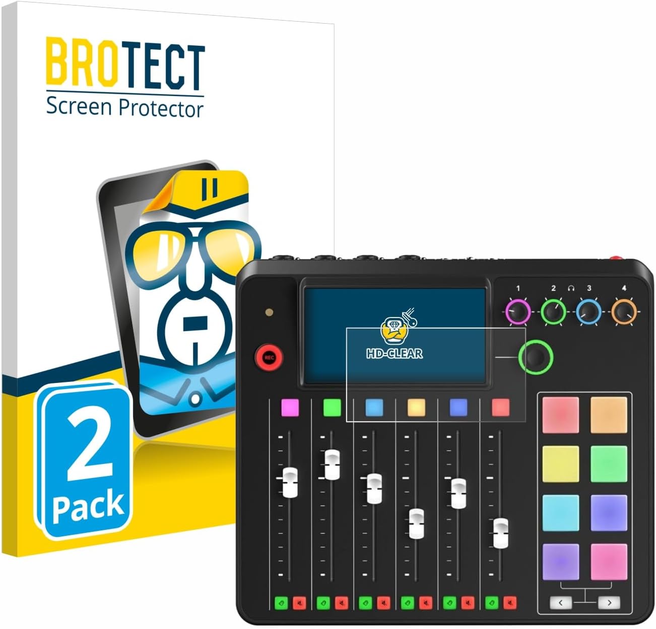 brotect 2-Pack Screen Protector Compatible with Rode Rodecaster Pro II Screen Protection Film Ultra Clear - Scratch Proof, Transparent, HD Clear