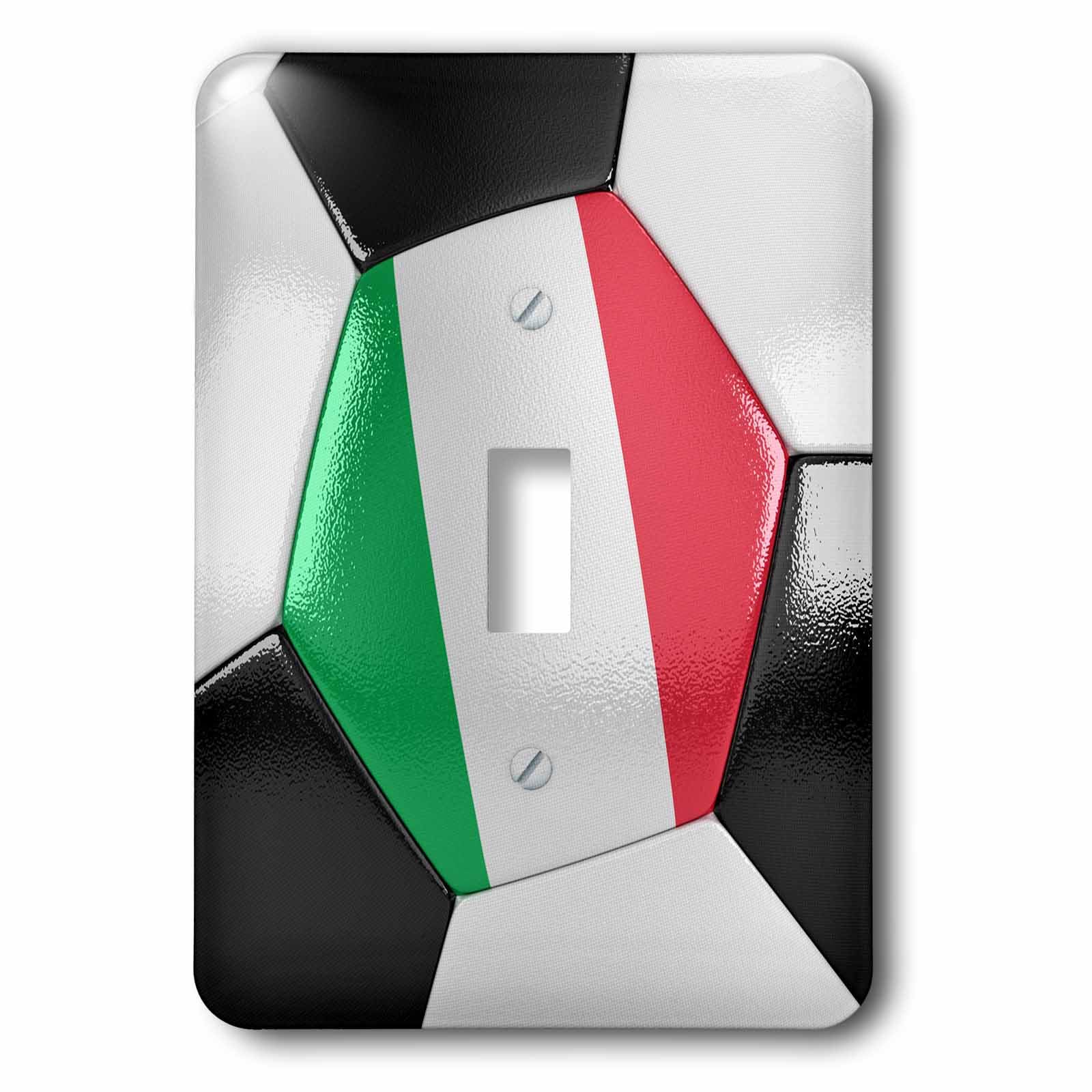 Interrupteur football italien multicolore 3dRose lsp_181226_1
