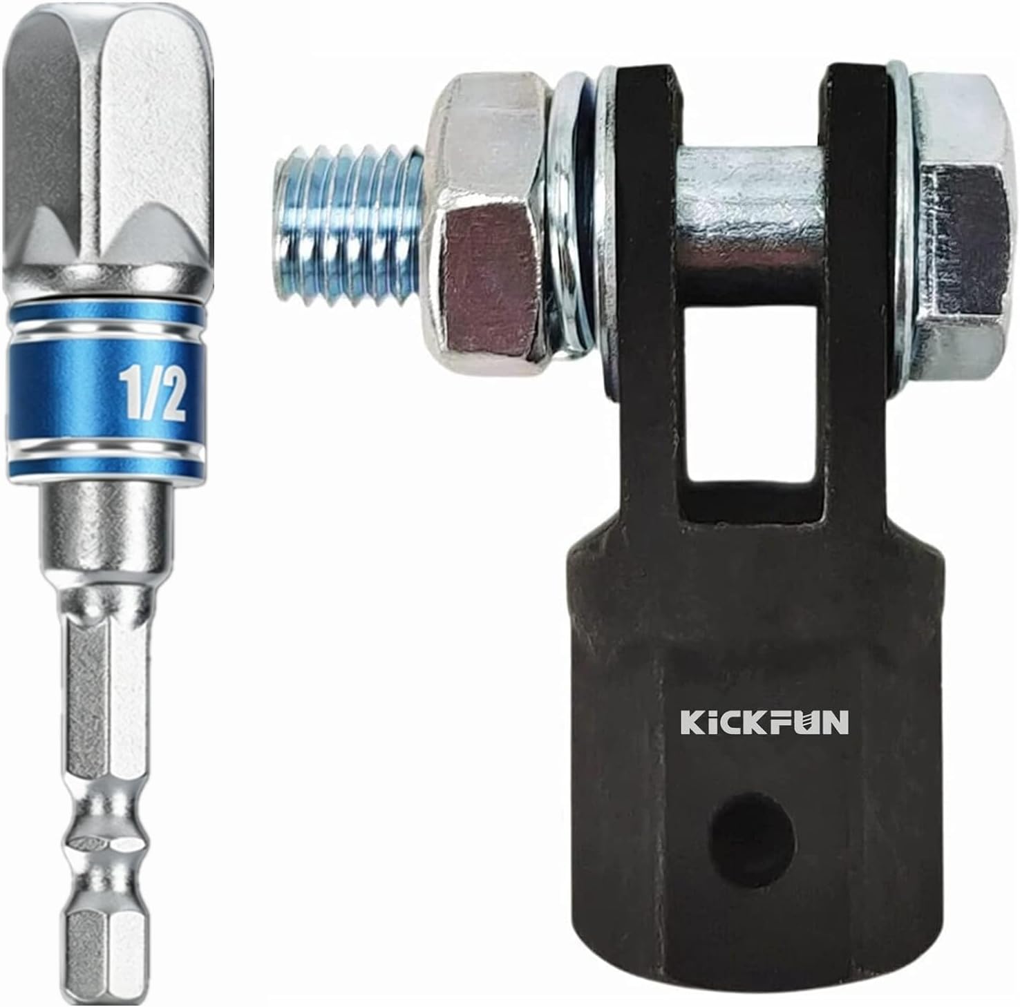 1/2" Scissor Jack Adapter for Use with 1/2 Inch Drive/Impact Drills/Ratchet or Standard Drive Sockets or 13/16 Inch Lug Wrench/Tire Iron or Socket/Easy Lifting