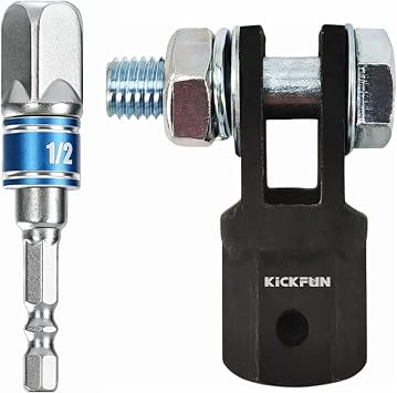 1/2" Scissor Jack Adapter for Use with 1/2 Inch Drive/Impact Drills/Ratchet or Standard Drive Sockets or 13/16 Inch Lug Wrench/Tire Iron or Socket/Easy Lifting