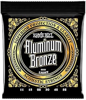 Ernie Ball Medium Light Aluminum Bronze Acoustic Guitar Strings - 12-54 Gauge