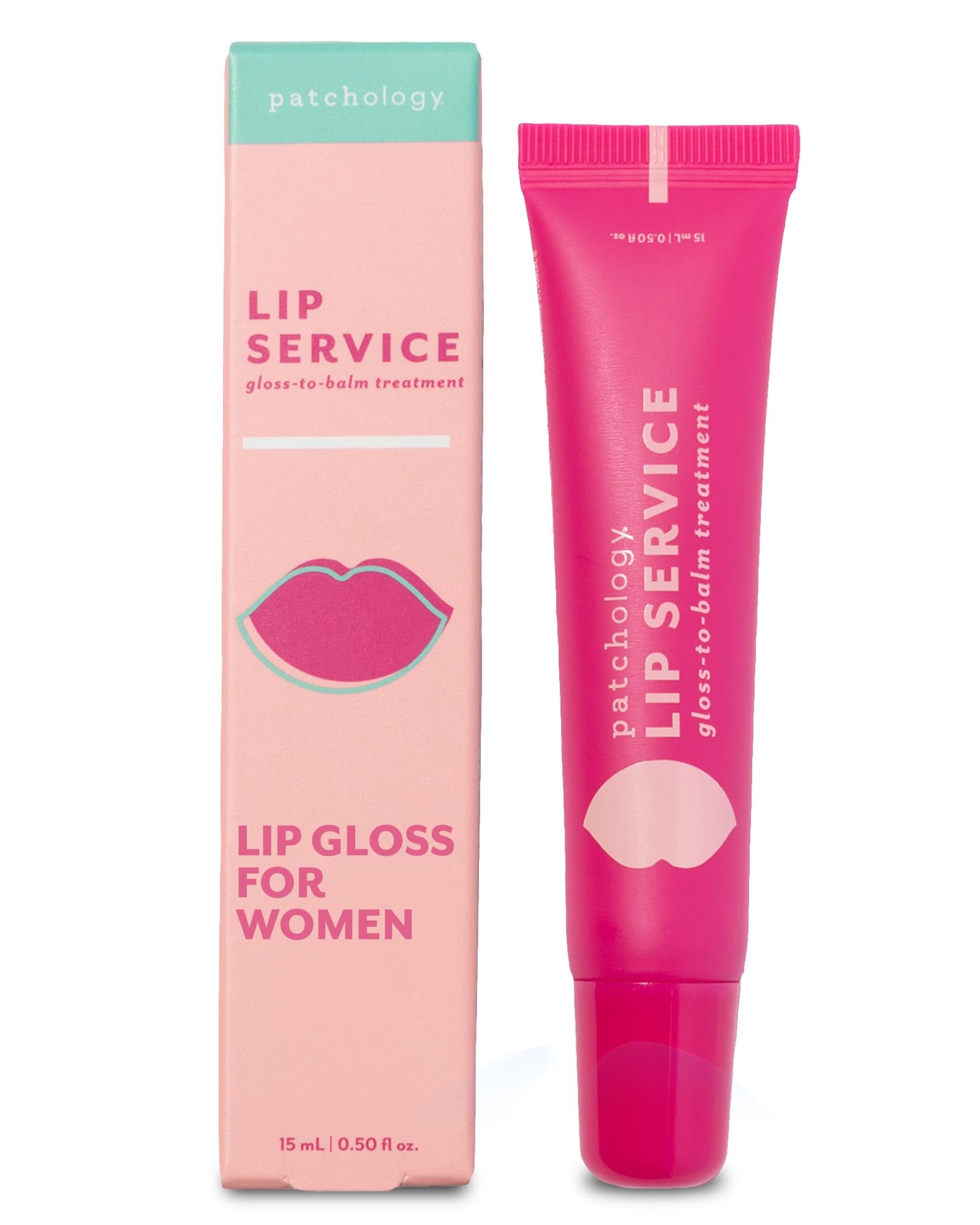 Patchology Lip Gloss for Women - Glossy, Clear Shine Hydrating Lip Balm with Aloe, Honey, Goji Berry Oil - Moisturizing Lip Treatment for Dry, Cracked Lips - Light, Clean for Soft, Smooth Lips (15ml)