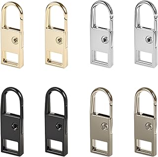 ファスナー 引き手 交換用 ジッパー修理キット 金属製 工具不要 簡単取付 カバン・財布・衣類・靴対応 8個セット (小さい)